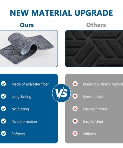 Alternative view of KOOTETA Stair Treads for Wooden Steps Indoor. 15 Pack 8 X 30 Non Slip Carpet Stair Treads with Reusable Adhesive for Kids Elders and Dogs. Surface Polyester TPR Backing Stair Runner Rugs. Dark Grey